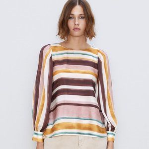 Zara Multicolor Striped Blouse